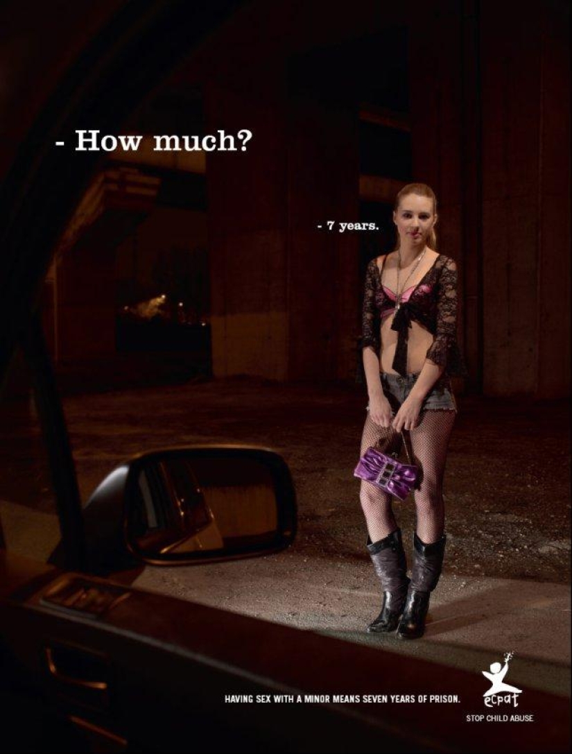15 ejemplos vívidos de publicidad social contra la prostitución