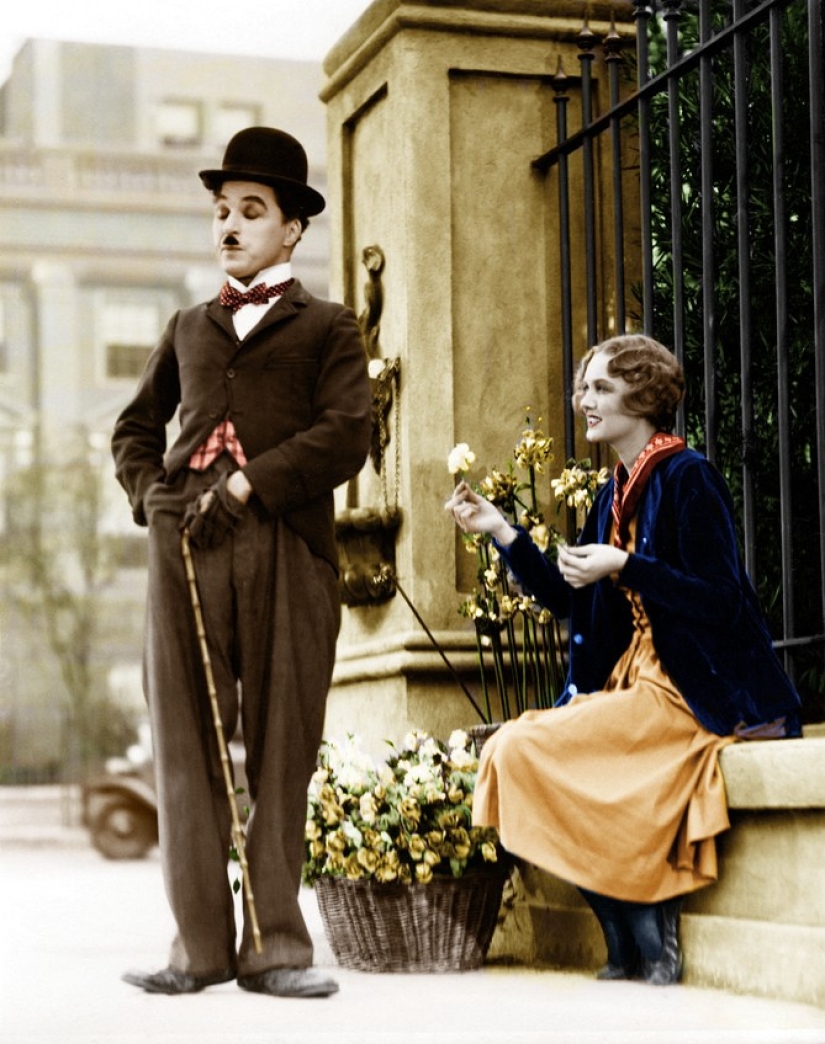 15 raras fotografías coloreadas de Charlie Chaplin tomadas en las décadas de 1910 y 1930