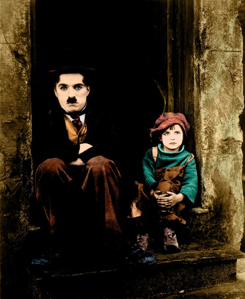 15 raras fotografías coloreadas de Charlie Chaplin tomadas en las décadas de 1910 y 1930