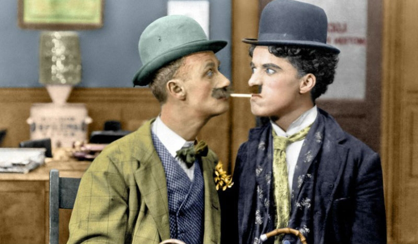 15 rare colorized photographs of Charlie Chaplin taken in the 1910s and 1930s