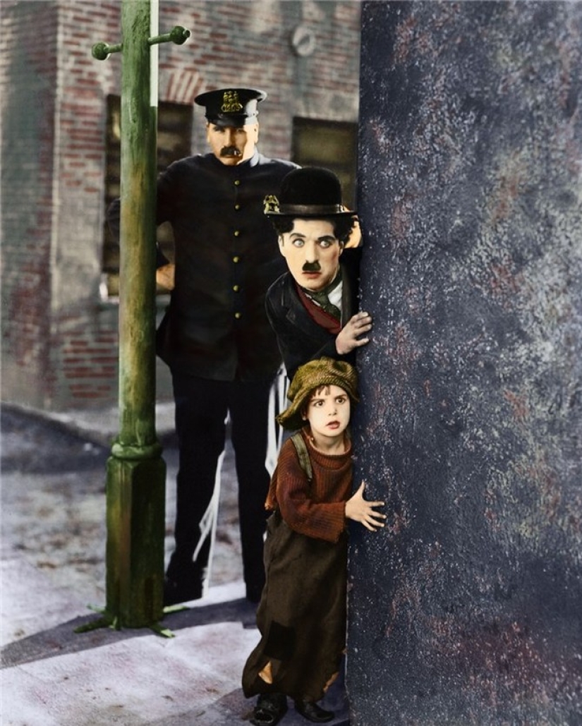 15 raro de color fotos de Charlie Chaplin hizo en los años 1910-1930