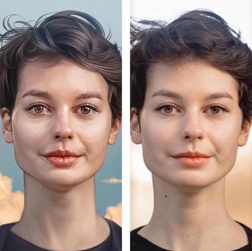 16 artists conducted an unusual experiment with portraits of a French photographer