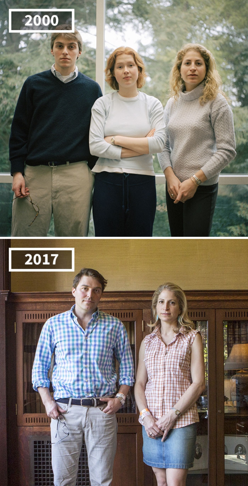 17 years later: the photographer uses the example of friends to show how people grow up in different ways