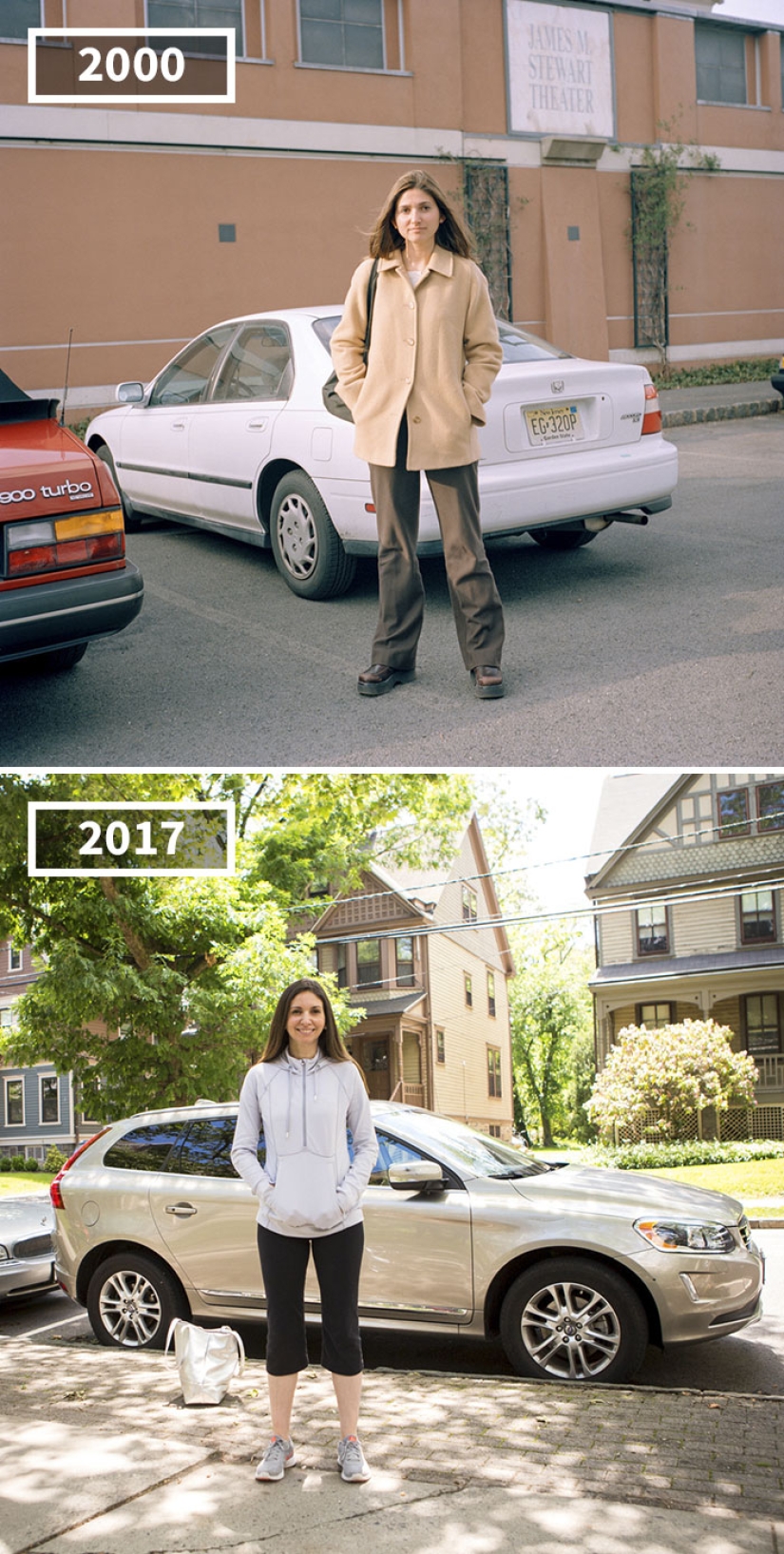 17 years later: the photographer uses the example of friends to show how people grow up in different ways