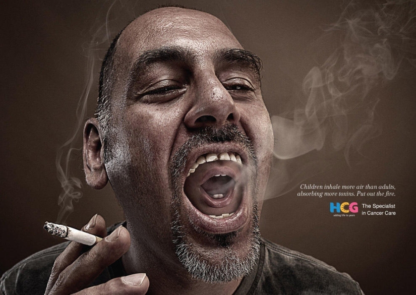 18 of the masterpieces of the anti-tobacco advertising from around the world