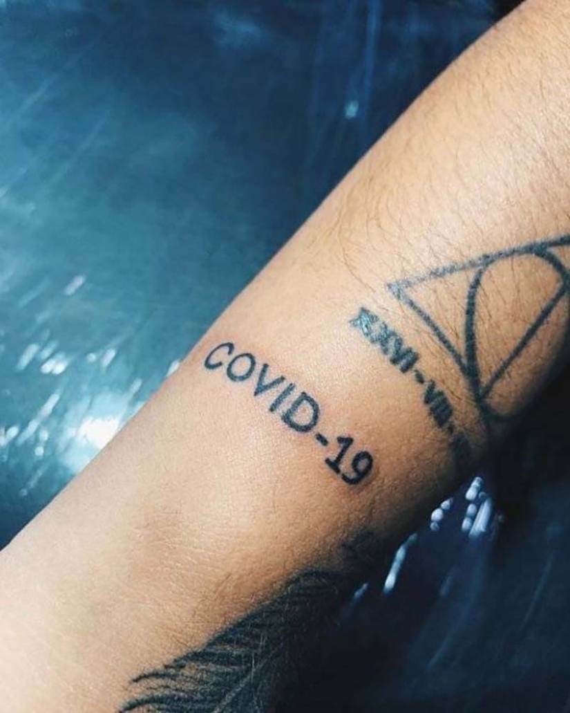 18 tattoos dedicated to the new COVID-19 virus