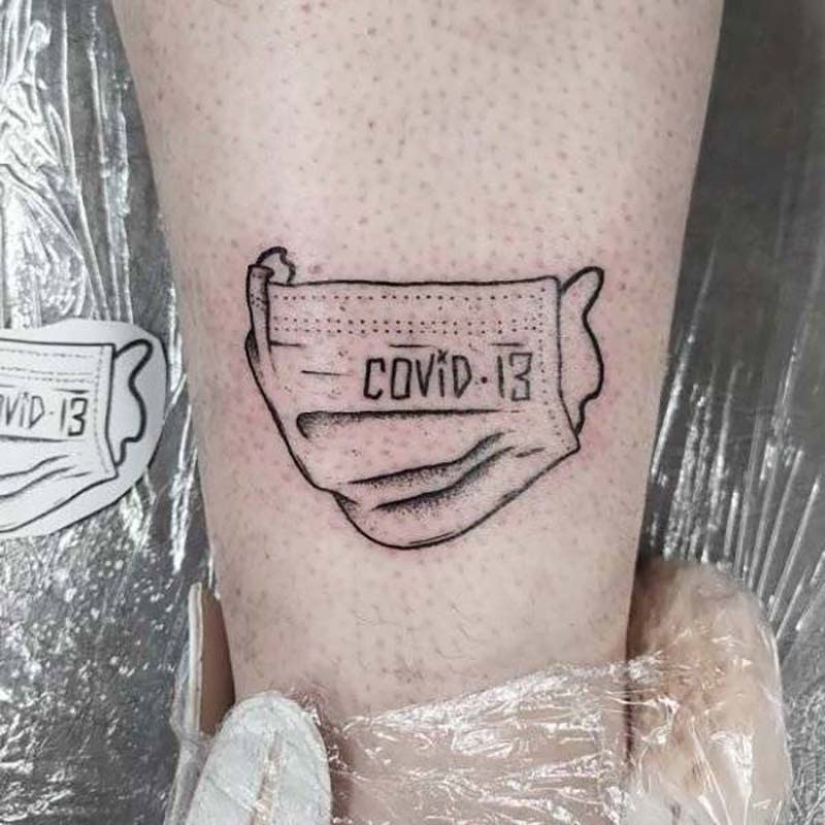 18 tattoos dedicated to the new COVID-19 virus