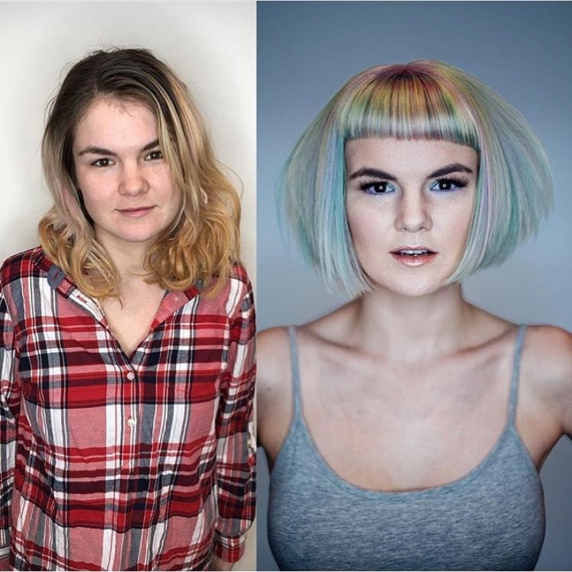 20 casos en los que las mujeres cambiaron radicalmente sus peinados, y resultó tan genial que ahora no se reconocen