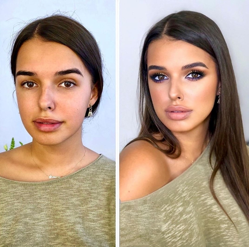20 chicas antes y después del maquillaje que visitaron a un maquillador de Moscú y se volvieron aún más hermosas