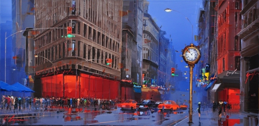 20 fascinating paintings in the rhythm of a modern city