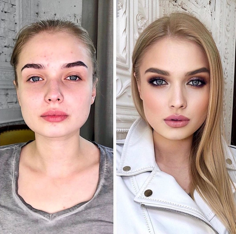 20 girls before and after makeup who visited a Moscow makeup artist and became even more beautiful