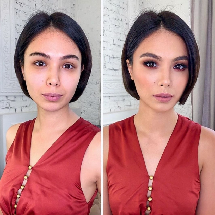 20 girls before and after makeup who visited a Moscow makeup artist and became even more beautiful