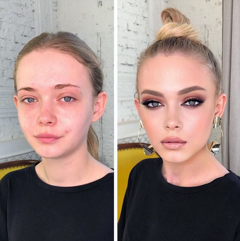 20 girls before and after makeup who visited a Moscow makeup artist and became even more beautiful