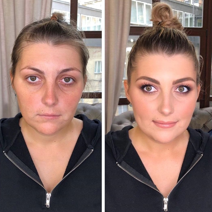 20 girls before and after makeup who visited a Moscow makeup artist and became even more beautiful