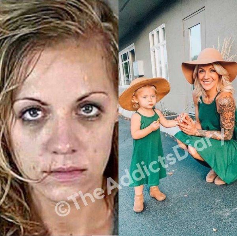 20 photos of people "before and after" how they managed to cope with addiction