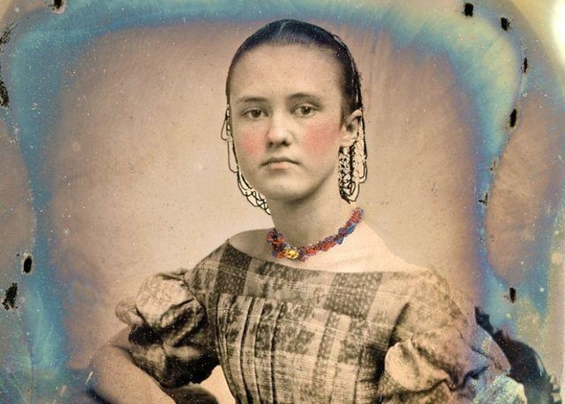 20 with integrally colored retro photos: how did teenage girls in the mid-nineteenth century