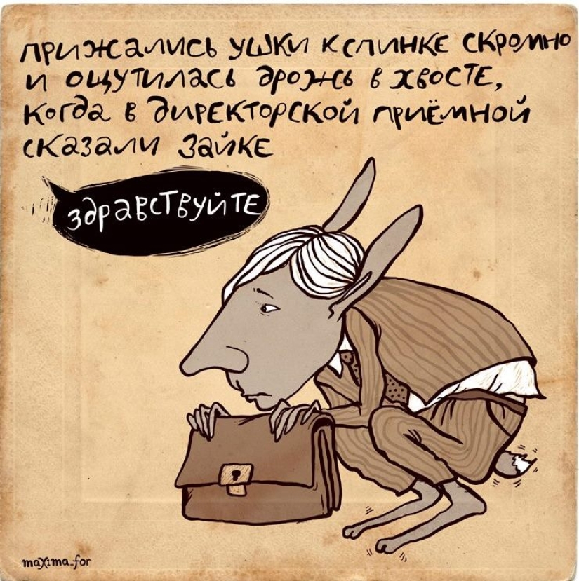 25 cómics con versos irónicos de un artista de Moscú