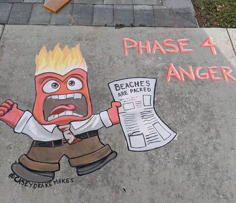 25 dibujos divertidos y relevantes de tiza sobre asfalto