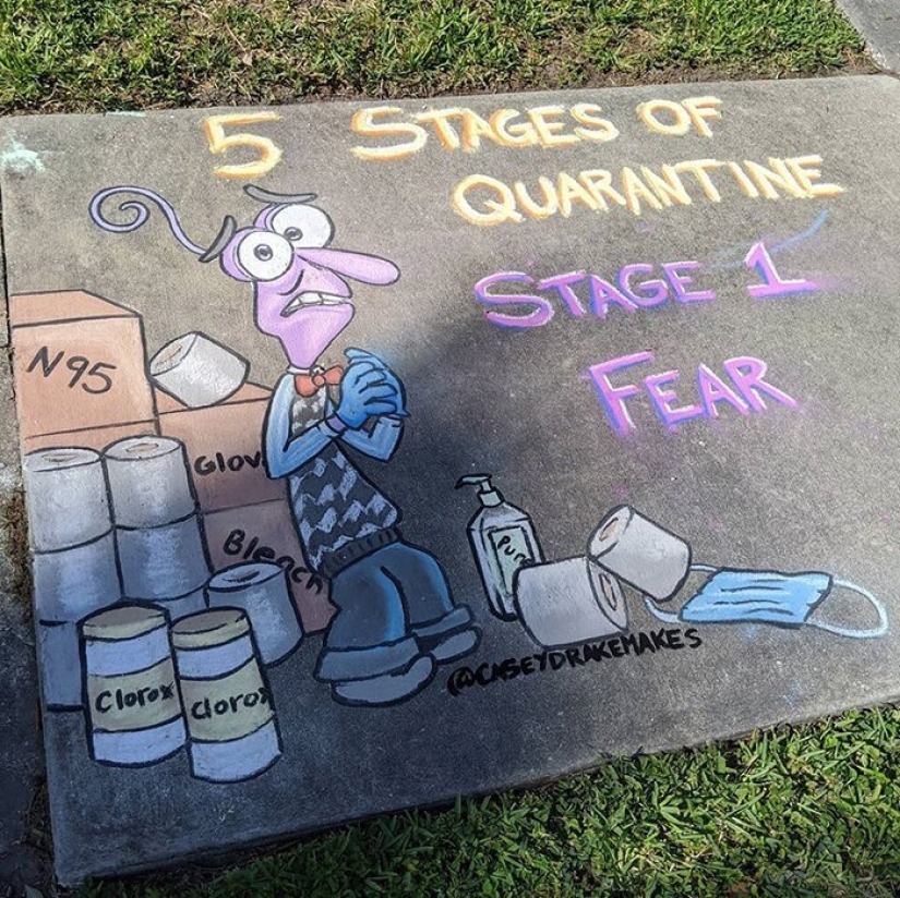 25 funny and relevant chalk drawings on asphalt