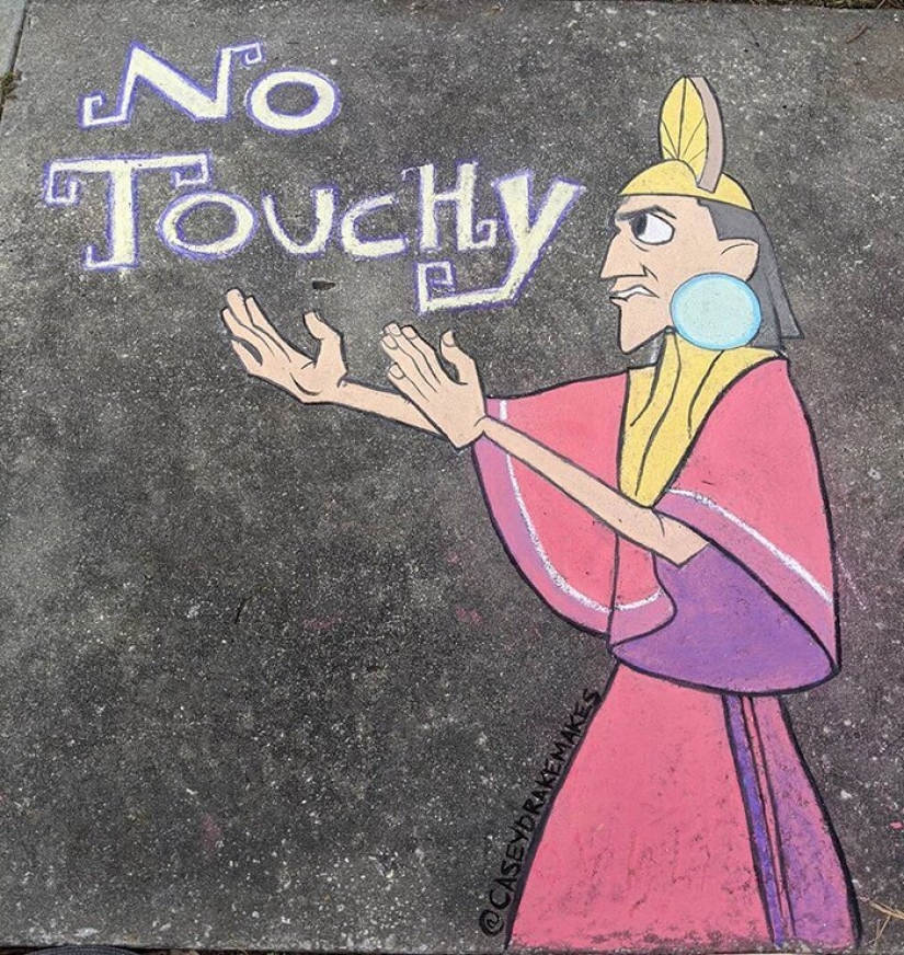 25 funny and relevant chalk drawings on asphalt