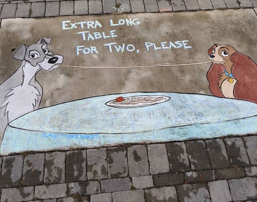 25 funny and relevant chalk drawings on asphalt