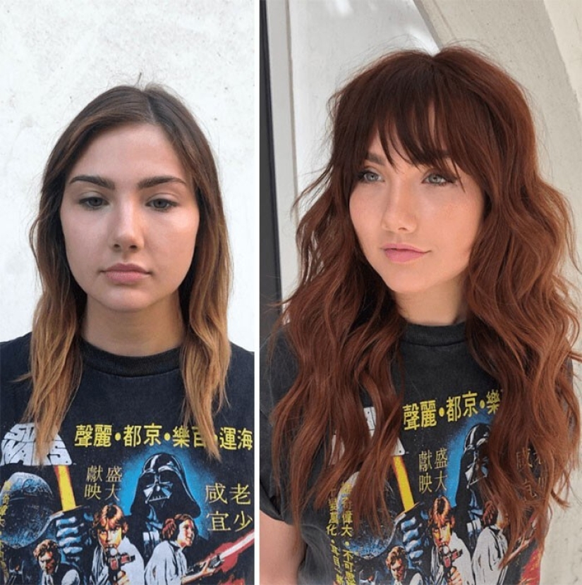 25 increíbles fotos antes y después del cambio de peinado
