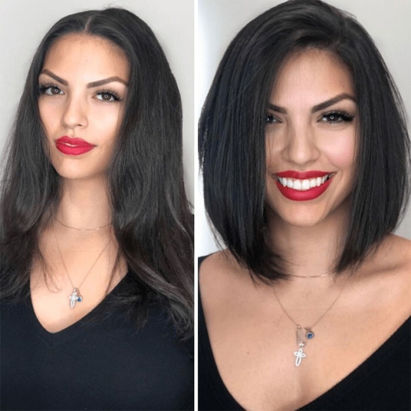 25 increíbles fotos antes y después del cambio de peinado