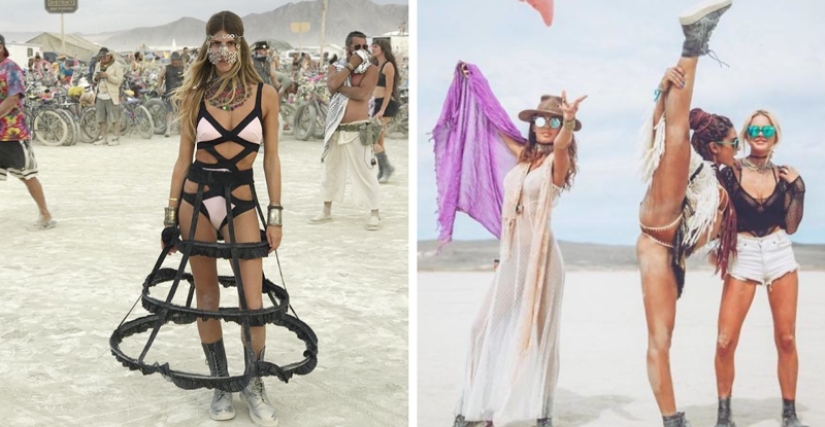 30 photos of hot girls from the festival of light and fire "Burning Man 2018"