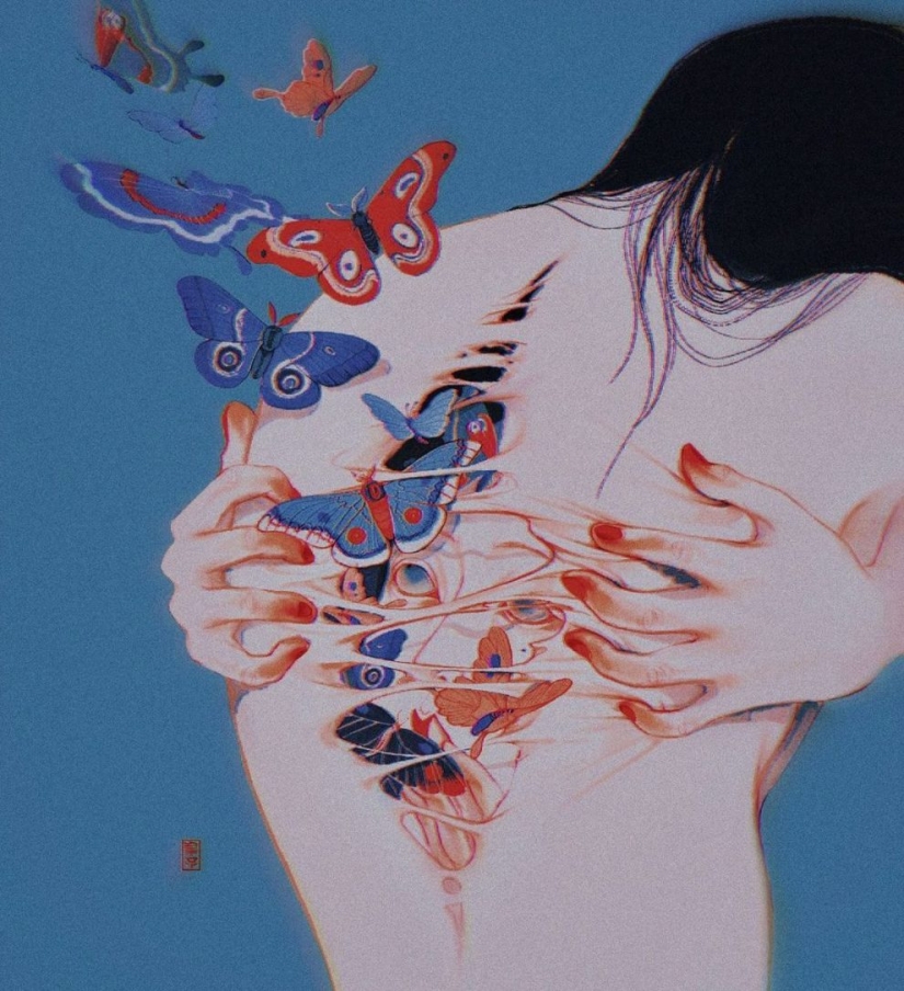 35 psychedelic drawings by Japanese artist SilllDa