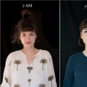 "7 am — 7 pm": how different a person looks