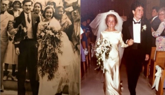 85 years old and still fit: 4 generations of women of the family get married in one dress