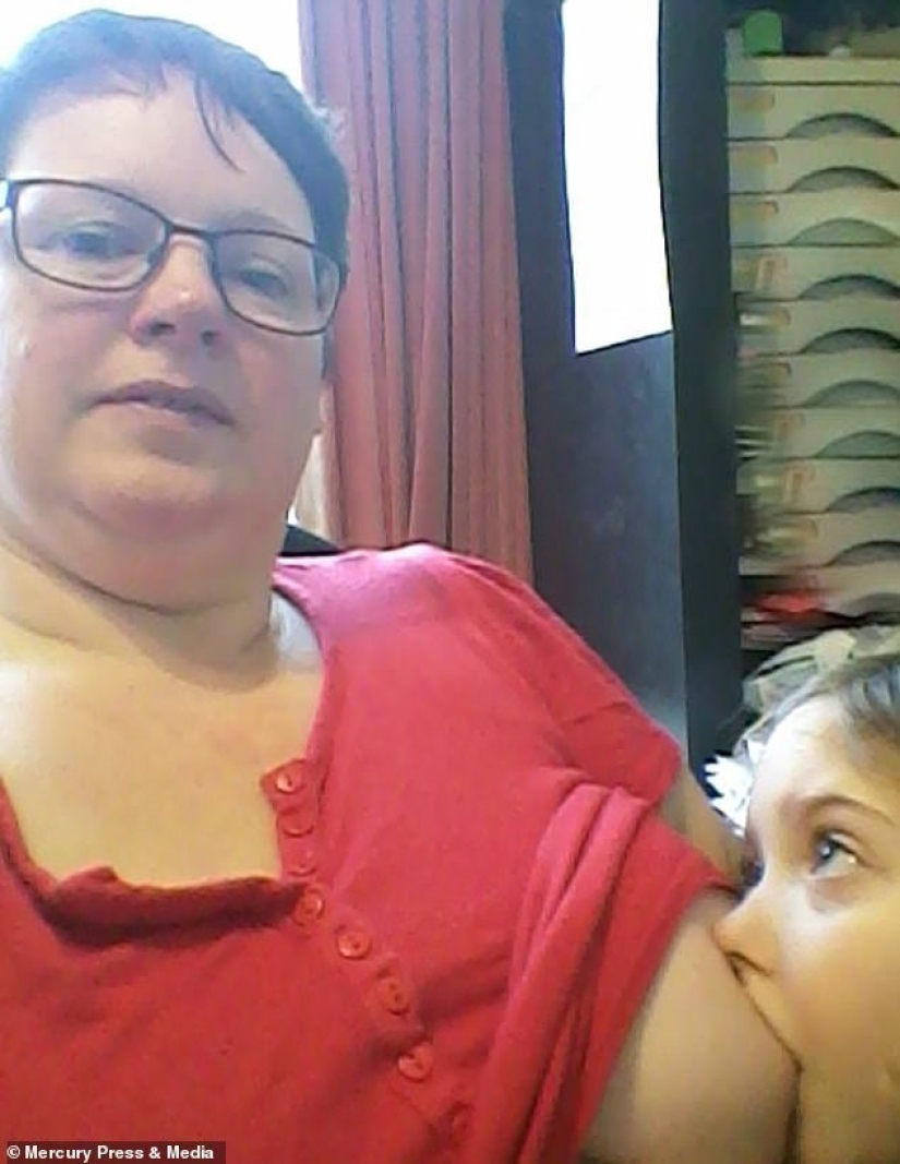 A 50-year-old British woman has finally stopped breastfeeding her 9-year-old daughter