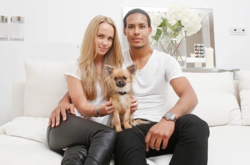 A beautiful couple from the world of football: charming Ricky Neutgerag and her husband, the best player of the Premier League Virgil Van Dijk