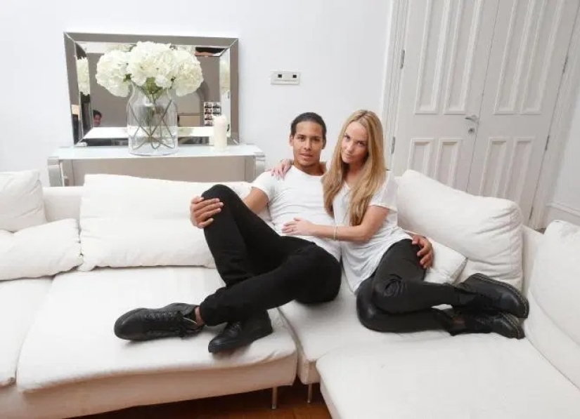 A beautiful couple from the world of football: charming Ricky Neutgerag and her husband, the best player of the Premier League Virgil Van Dijk