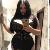 A buxom British woman, who was bullied at school, wiped her nose to all classmates, becoming a lingerie model