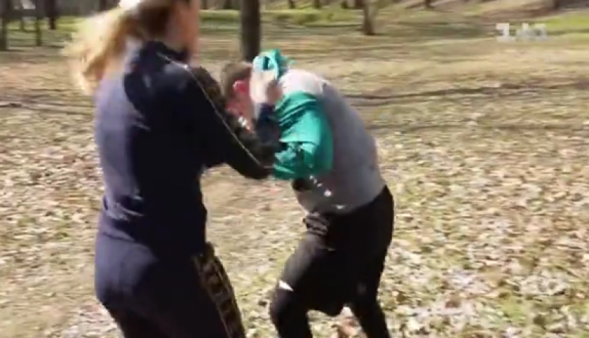 A Danish woman beat a guy from Ukraine on the set of a popular TV show