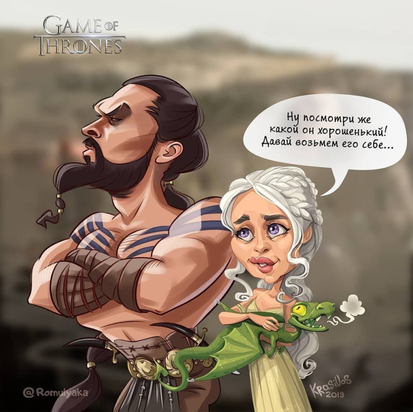 A dozen cartoons and caricatures from an artist from Perm who loves "Game of Thrones"