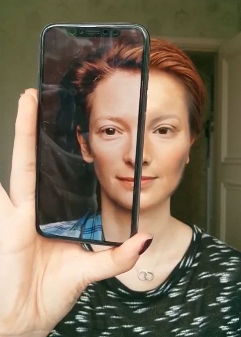 "A face is a blank sheet of paper": cosmetics turned a Chinese woman into the Mona Lisa