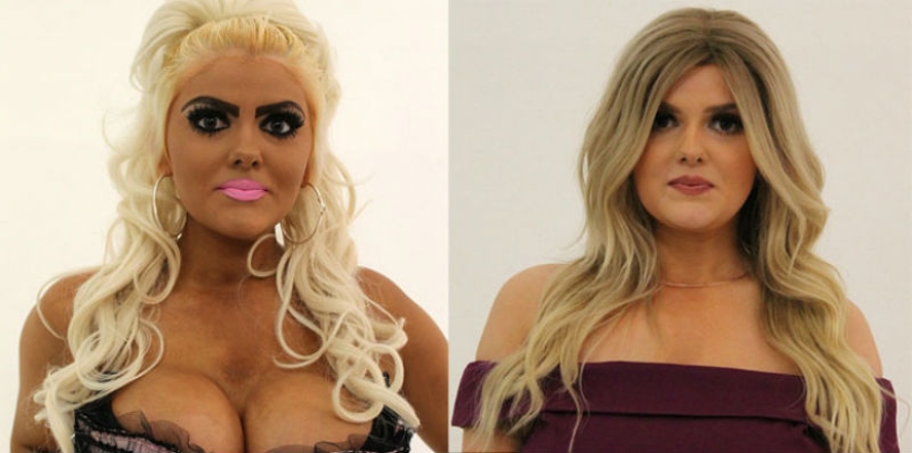 A fan of Barbie, who is sprayed with self-tanning twice a day, was shown what the right makeup is