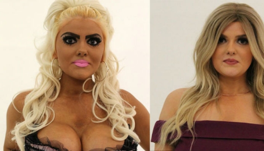 A fan of Barbie, who is sprayed with self-tanning twice a day, was shown what the right makeup is