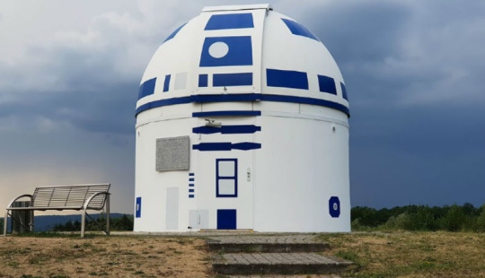 A German professor repainted the observatory into the R2-D2 droid from Star Wars