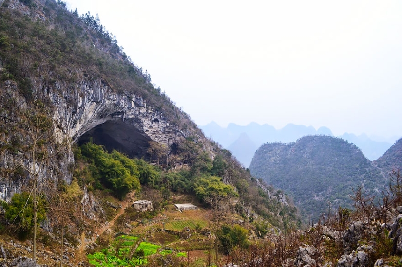 A giant cave in China, which could fit an entire village for 100 people