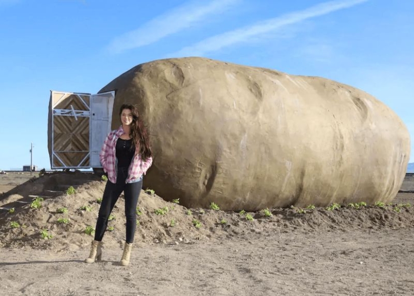 A giant "potato" that was turned into a mini-hotel