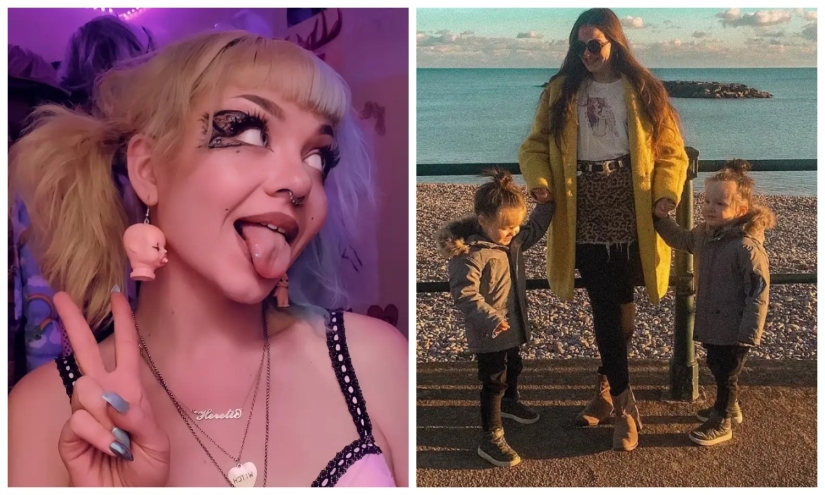 A goth mother is a princess for children: a British woman faced trolling because of her style