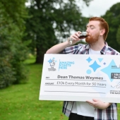 A guy from the UK won 30 years of a comfortable life in the National Lottery