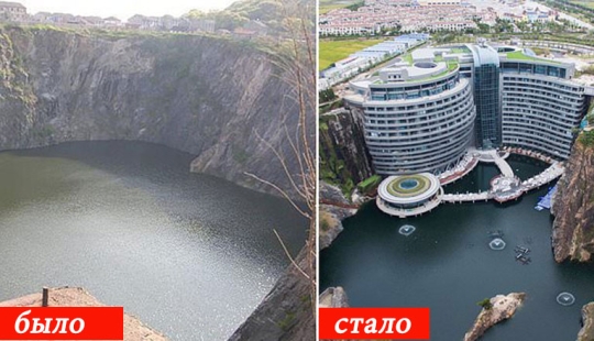 A luxury 18-storey spa hotel in an abandoned quarry will open in China