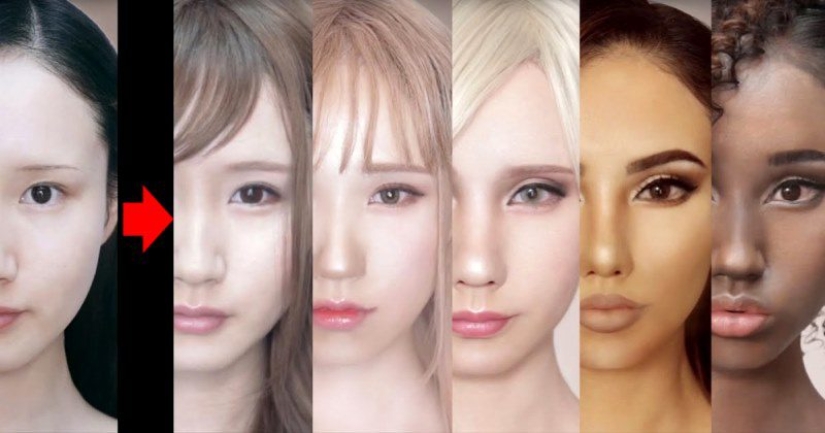 A makeup artist from Japan has learned how to change a person's race