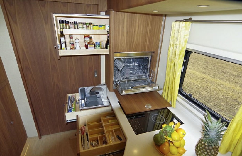 A mobile home with a built-in garage for almost 100 million rubles