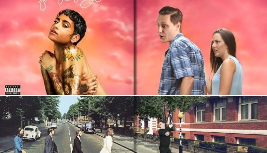 A music lover from Volgograd adds himself to the covers of music albums