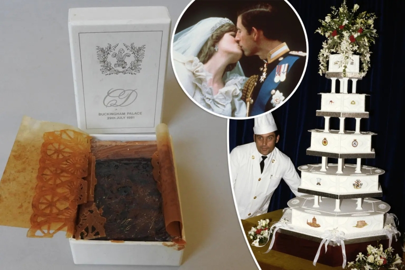 A piece of cake from the wedding of Princess Diana and Prince Charles has been sold at auction